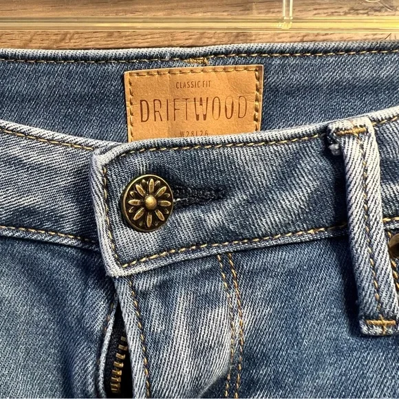 Driftwood Colette Floral Embroidered Jeans Size 28 (28X26) Straight Leg Crop - Picture 4 of 6